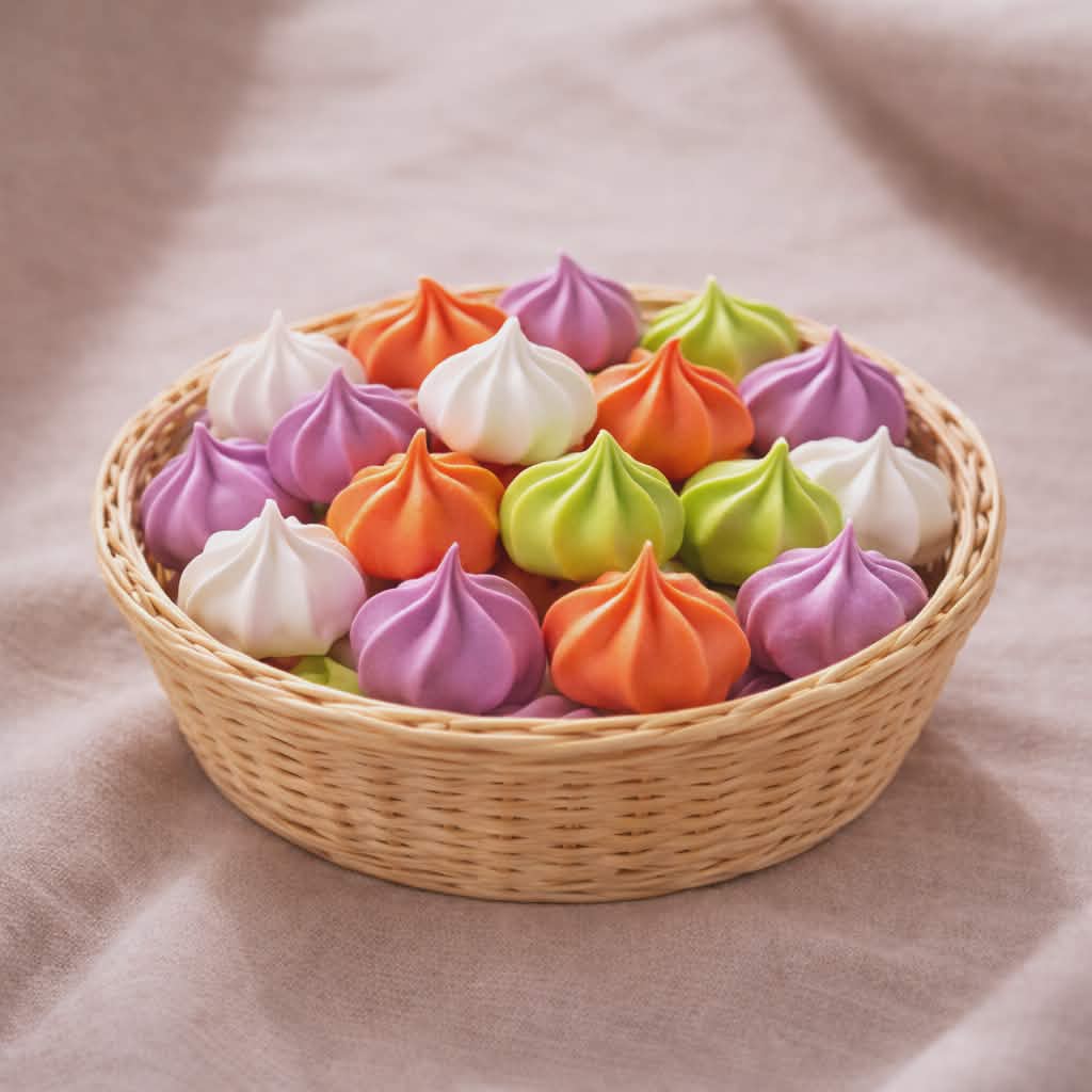 Assortiment de meringues artisanales fruitées – croustillantes et légères